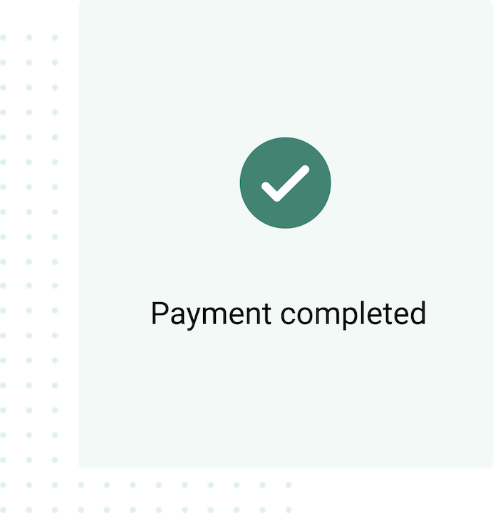 Payment completed