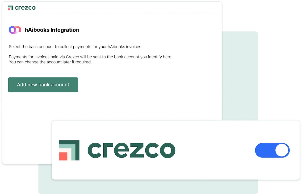 Connect hAibooks and Crezco